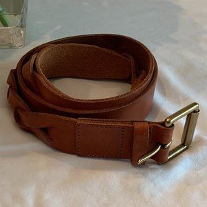 Brown leather belt - Talbots